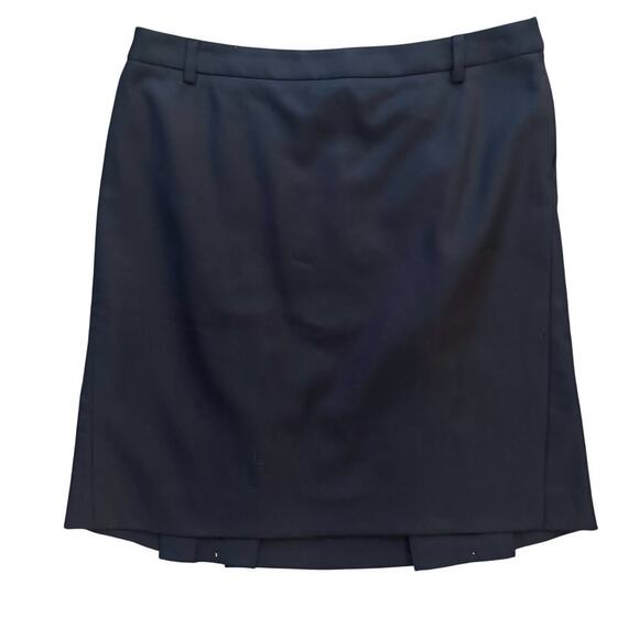 VTG J. Crew 100% Wool Skirt Womens Sz. 10  Black Professional Pencil Academia - Picture 1 of 10
